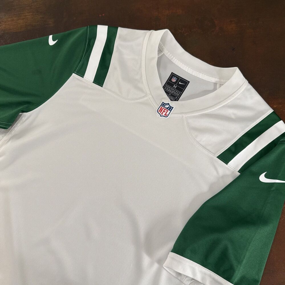 New York Jets White Engineered NFL blank Jersey Medium Sportswear Gameday Shirt